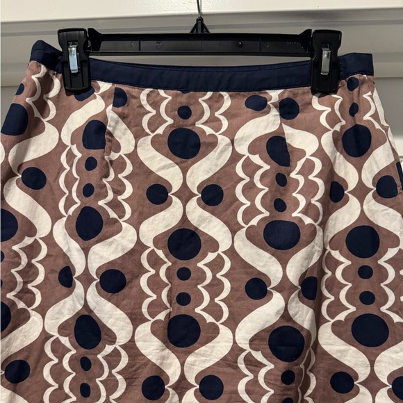 Boden Geometric Patterned Skirt Size 6R Cotton Mini European Heritage Classic - Picture 7 of 13